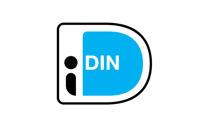 De officiële logo van iDIN-dienst