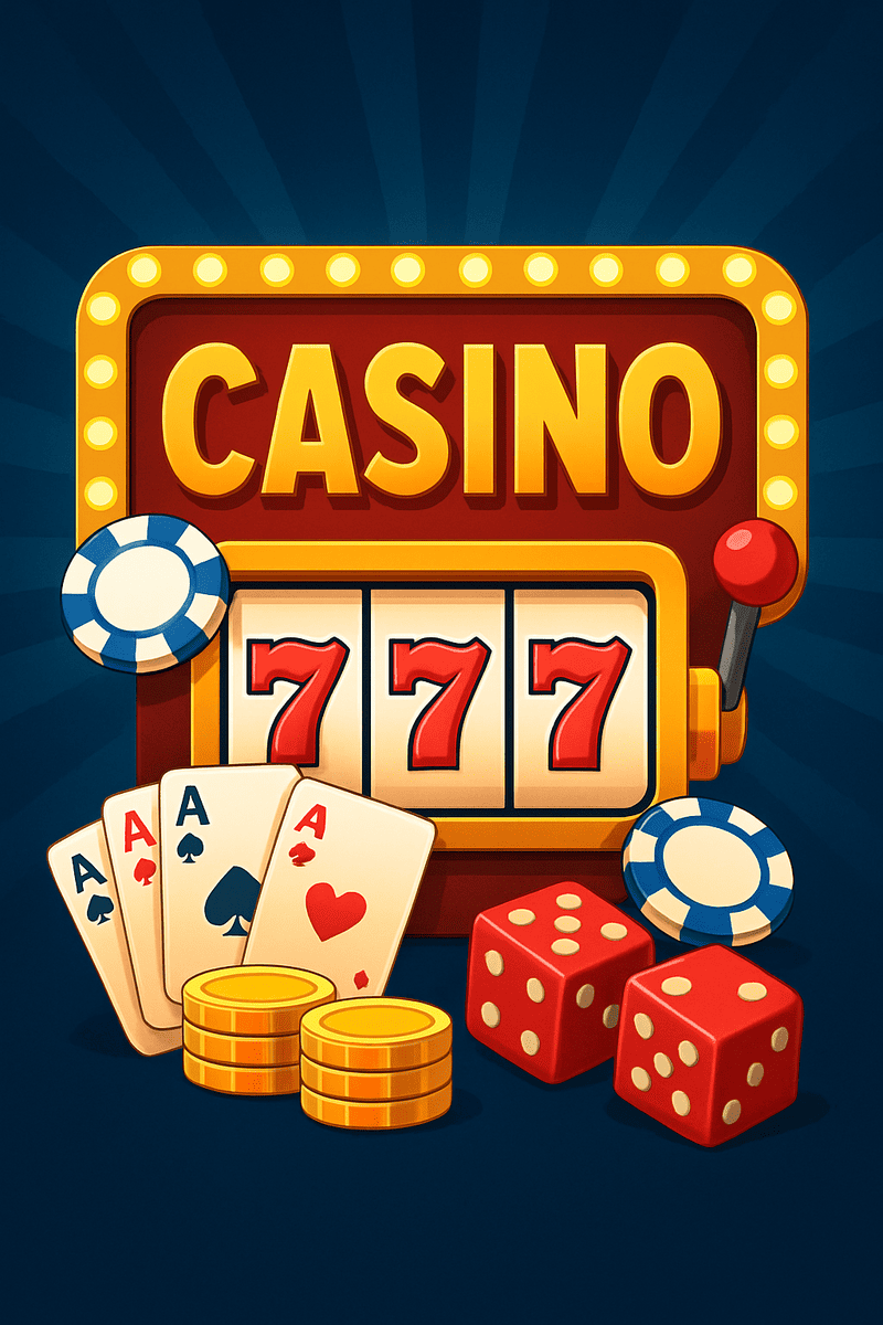 Klassieke casinospellen met speelkaarten, fiches en gokautomaat voor online casino-ervaring bij Wbetz